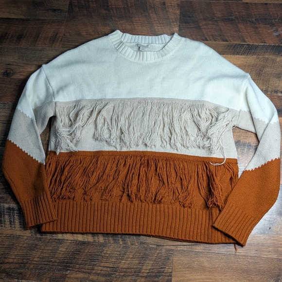 C Est. 1946 Sweaters - Colorblock Fringe Sweater Size Large